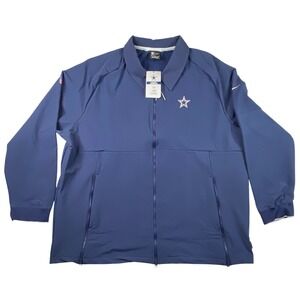 Nike Dallas Cowboys NFL On Field Full Zip Coach Jacket‎ Men 3XL Navy Blue